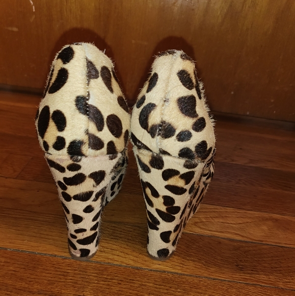 Steve madden leopard wedges leather pony hair heels - Picture 4 of 4